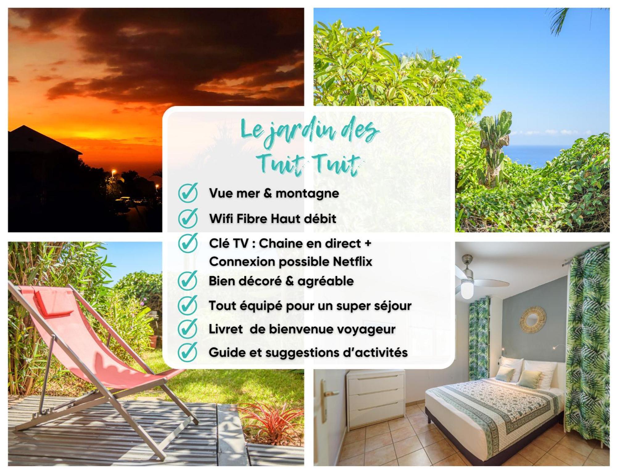 Le Jardin Des Tuit Tuit * Vue Mer * Cozy Saint-Leu Exterior foto
